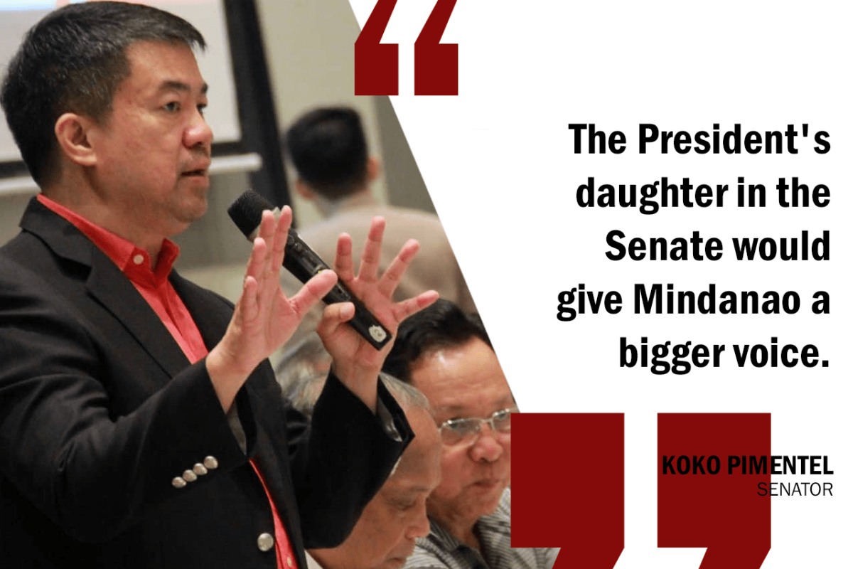 DAVAO CITY MAYOR DUTERTE SHOULD RUN FOR SENATE – PIMENTEL