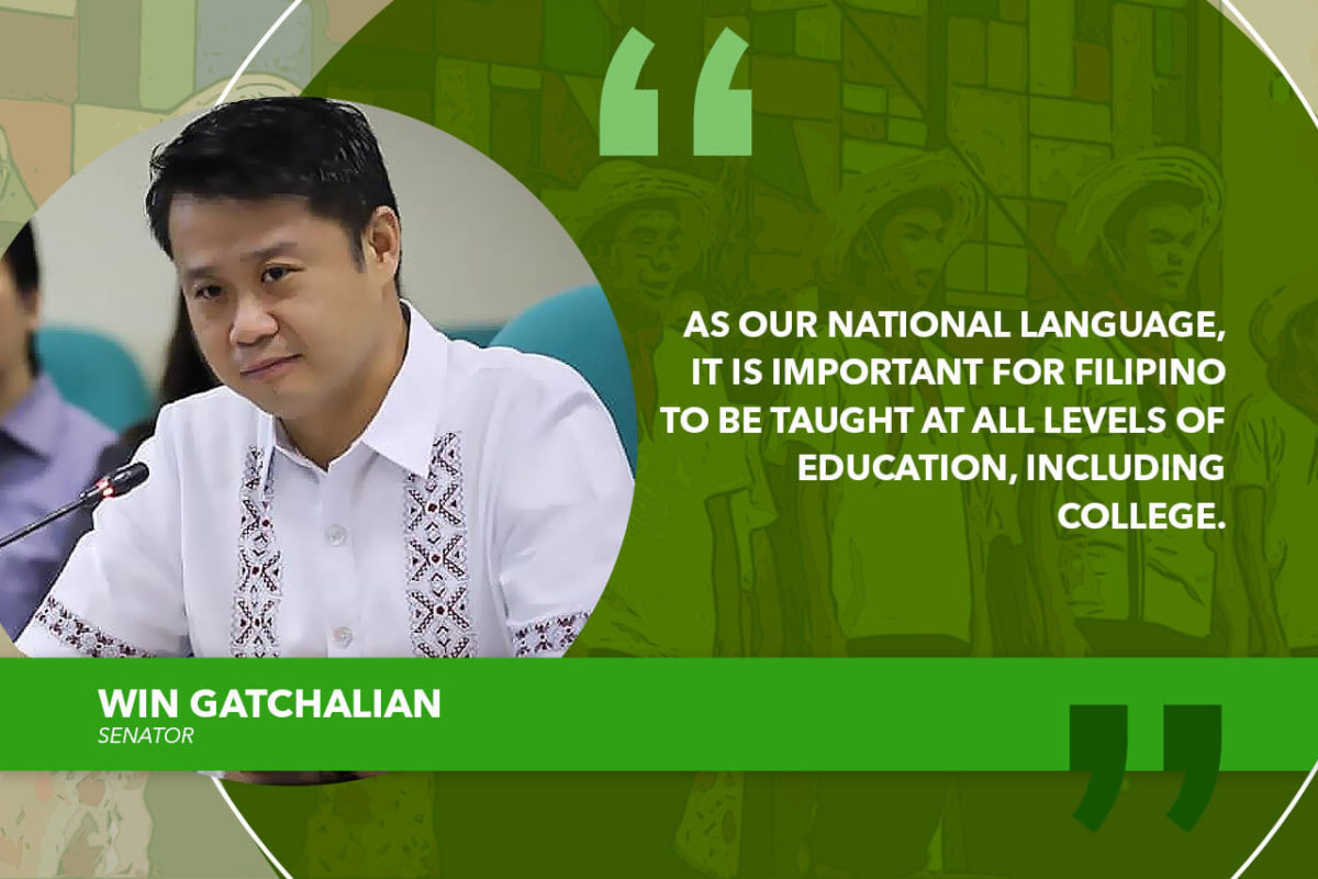 CHED SHOULD CONSIDER RETURNING FILIPINO, PANITIKAN TO COLLEGE CURRICULUM – GATCHALIAN