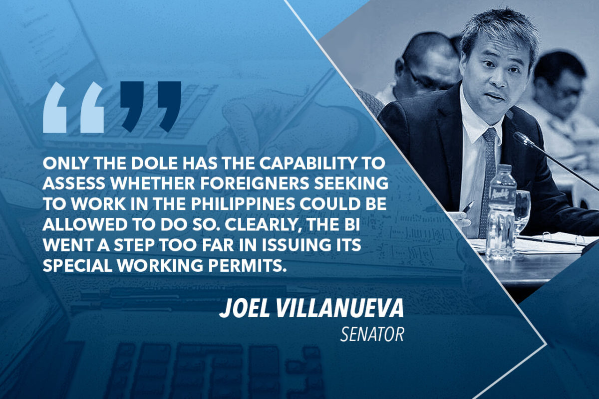 REQUIRE BI TO COORDINATE WITH DOLE BEFORE ISSUING SPECIAL WORK PERMITS – VILLANUEVA
