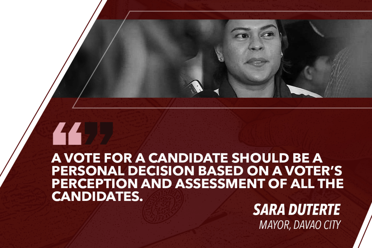 ADMIN BETS BACK RELEASE OF NARCO LIST – SARA DUTERTE
