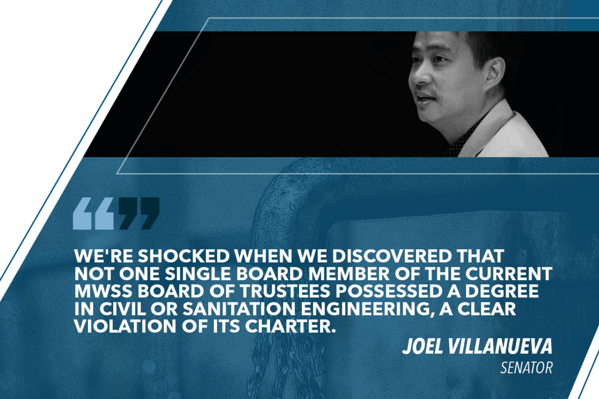 MWSS BOARD LACKS TECHNICAL EXPERTISE – VILLANUEVA