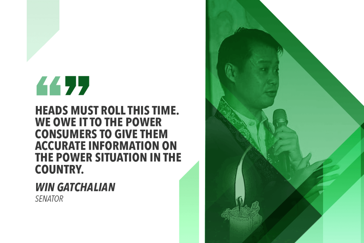 PROBE UNEXPECTED LUZON POWER OUTAGE – GATCHALIAN