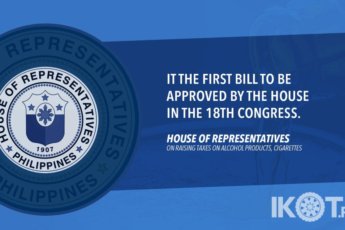 HOUSE APPROVES BILL RAISING TAXES ON ALCOHOL PRODUCTS, CIGARETTES