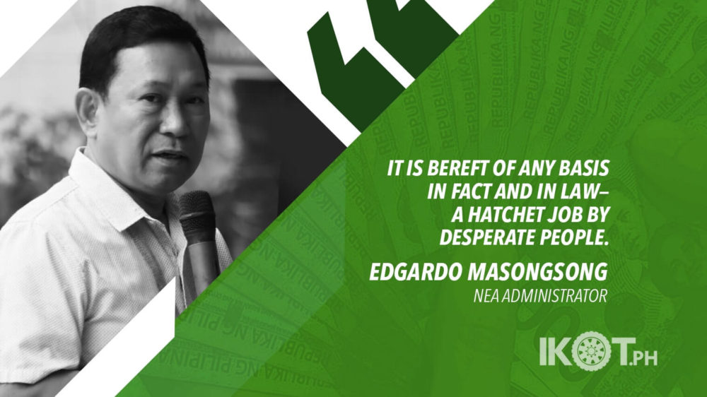 ISSUANCES ABOVEBOARD, NO ‘ABUSE OF POWER,’ MASONGSONG — IKOT.PH