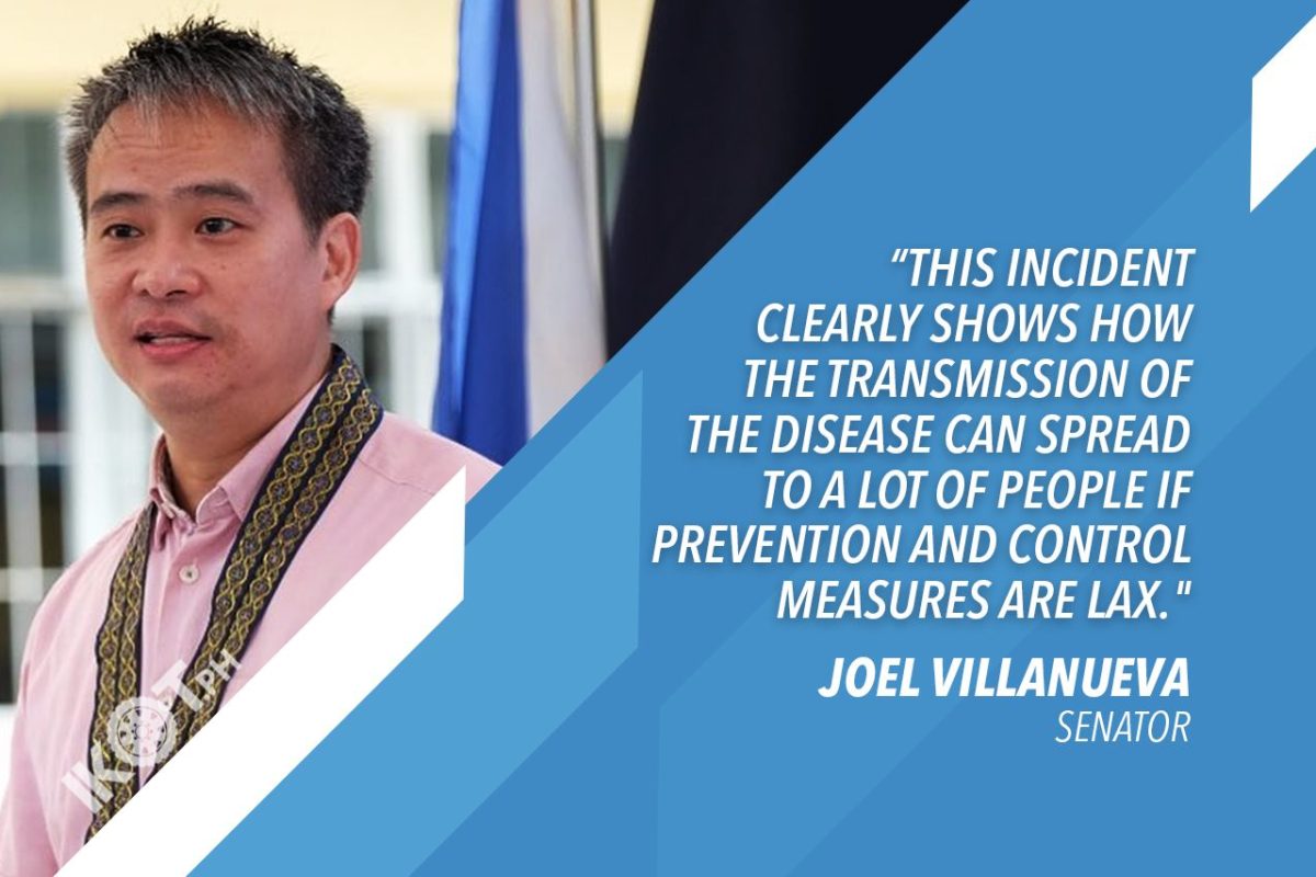 VIRUS INFECTION OF 327 TAGUIG CONSTRUCTION WORKERS A WAKE-UP CALL FOR DOLE – VILLANUEVA