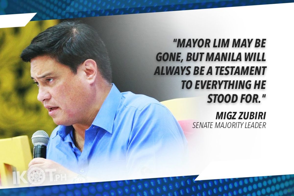 SENATORS PAY TRIBUTE TO FORMER SENATORS LIM, ILARDE