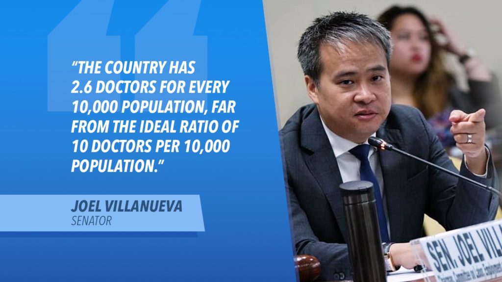 SENATE OKS ‘DOKTOR PARA SA BAYAN’ BILL ON 2ND READING VILLANUEVA