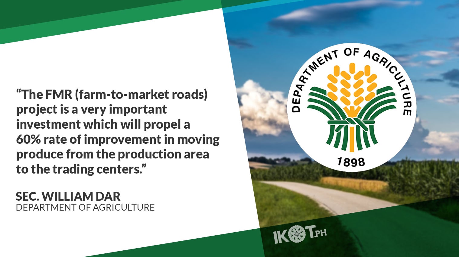 MORE FARMTOMARKET ROADS UNDER BAYANIHAN 2 DAR — IKOT.PH