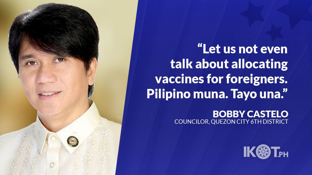 FILIPINO FIRST POLICY FOR VACCINES - CASTELO — IKOT.PH