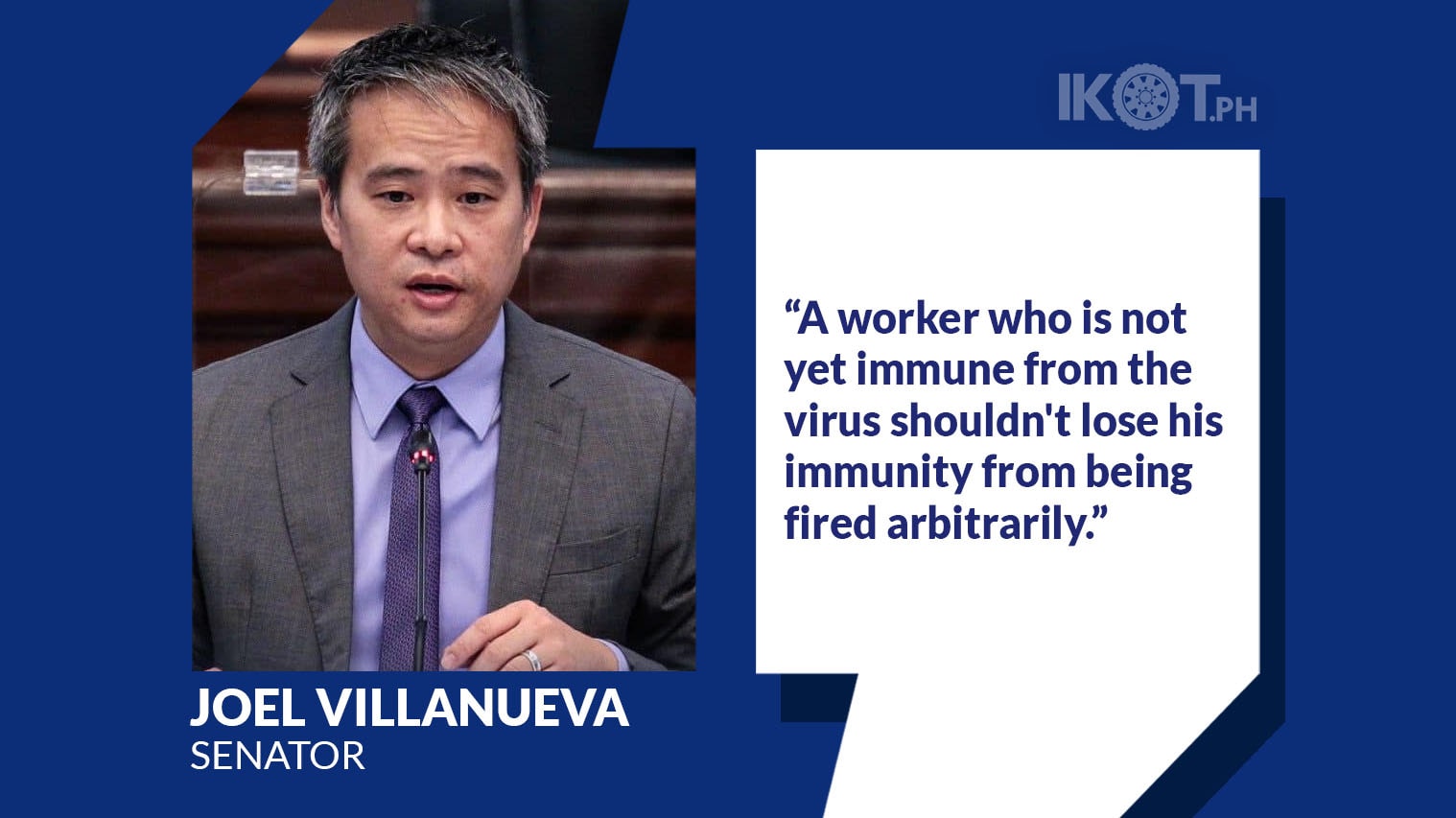 DON’T’ FORCE WORKERS TO GET VACCINES -- VILLANUEVA — IKOT.PH