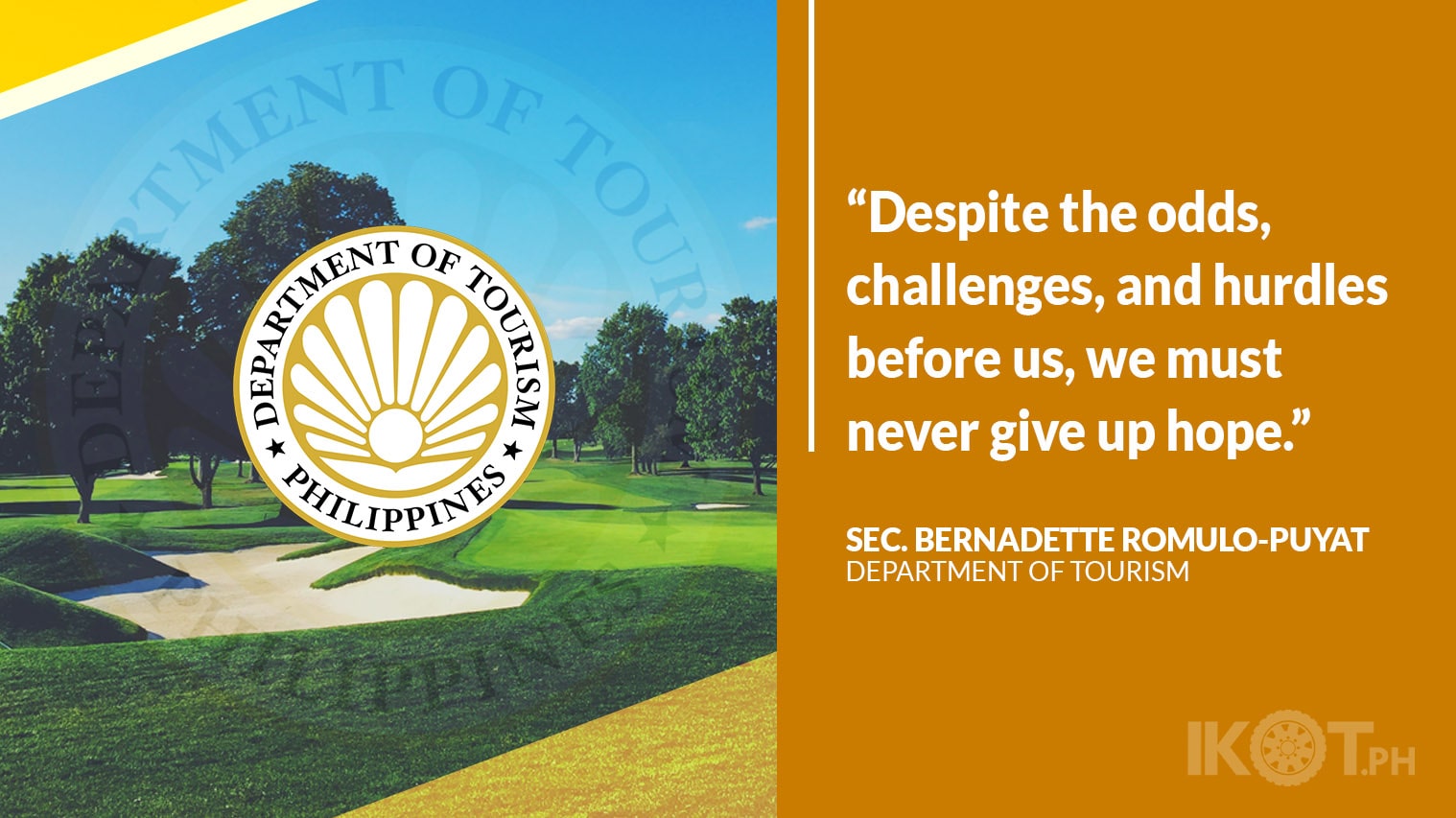 DOT GIVES GOLF COURSE WORKERS IN NCR CASH AID — IKOT.PH