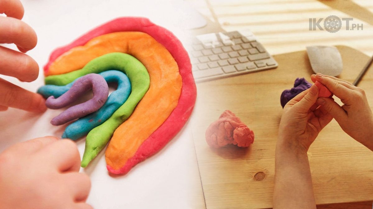 homemade playdough of different colors