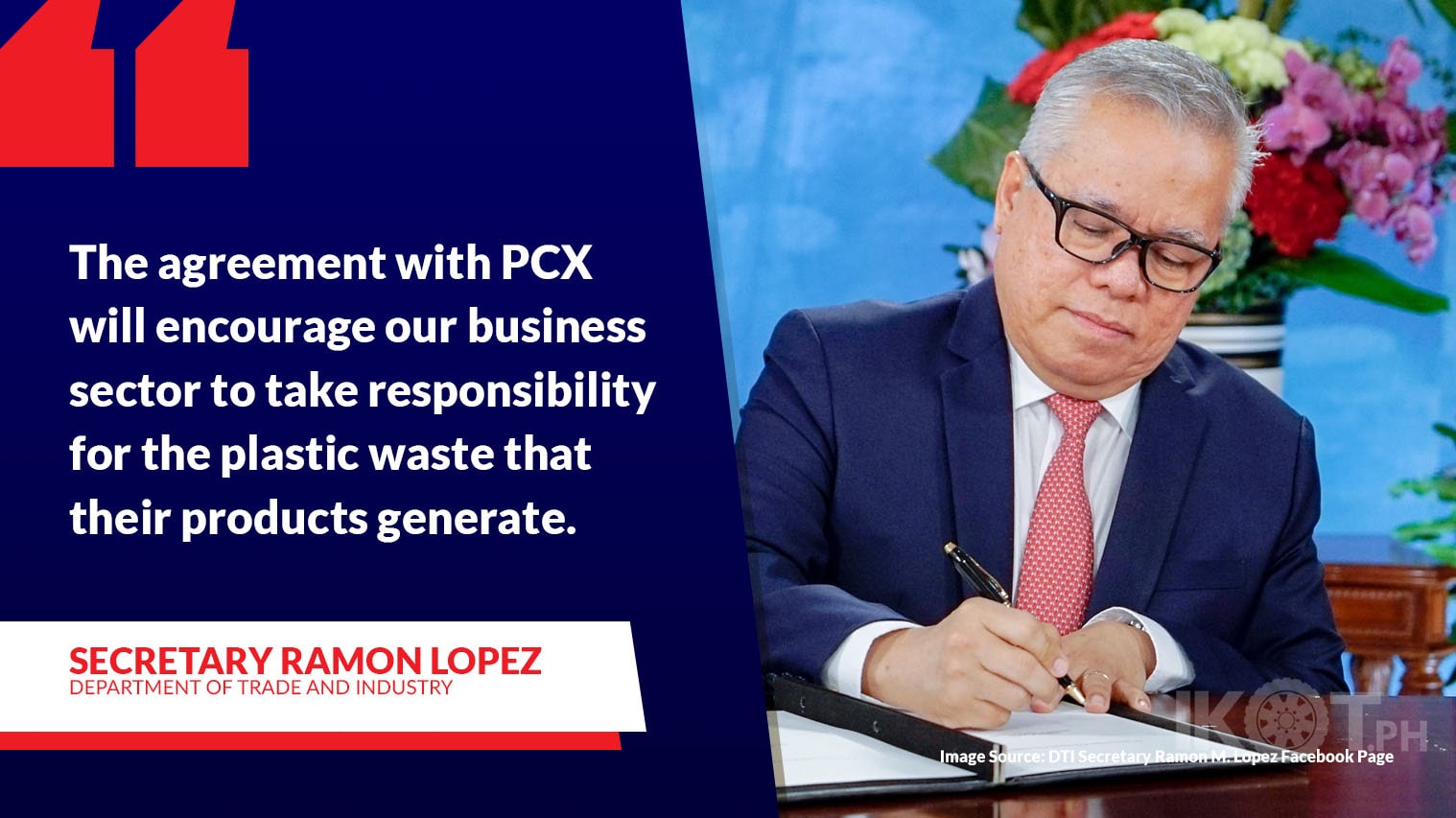 DTI, PCX INK MOA FOR SUSTAINABLE PLASTIC USE — IKOT.PH