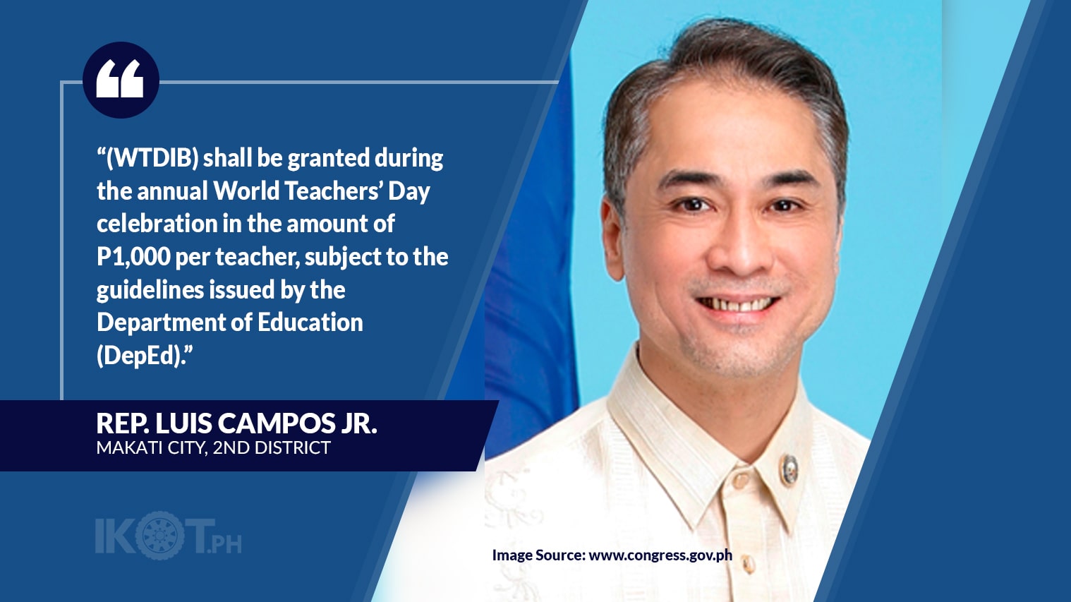 TEACHERS TO GET P1K AS WORLD TEACHERS’ DAY BENEFIT — IKOT.PH