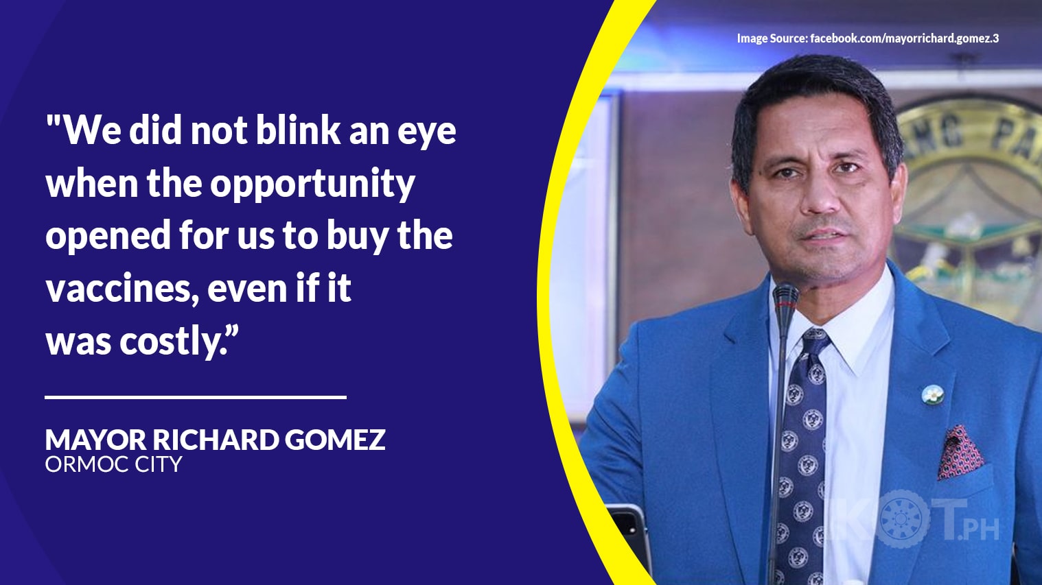 54% OF ORMOC CITY RESIDENTS NOW VAXXED – GOMEZ — IKOT.PH