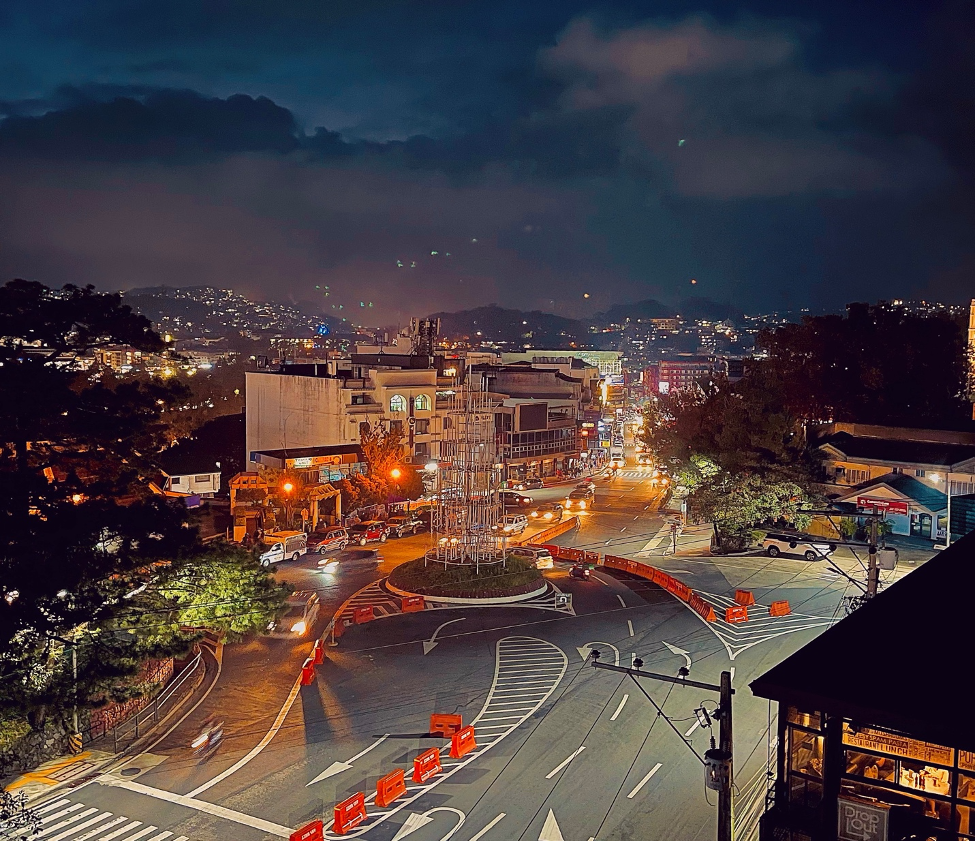 View of Session Road from G1 Lodge Hotel's roof deck