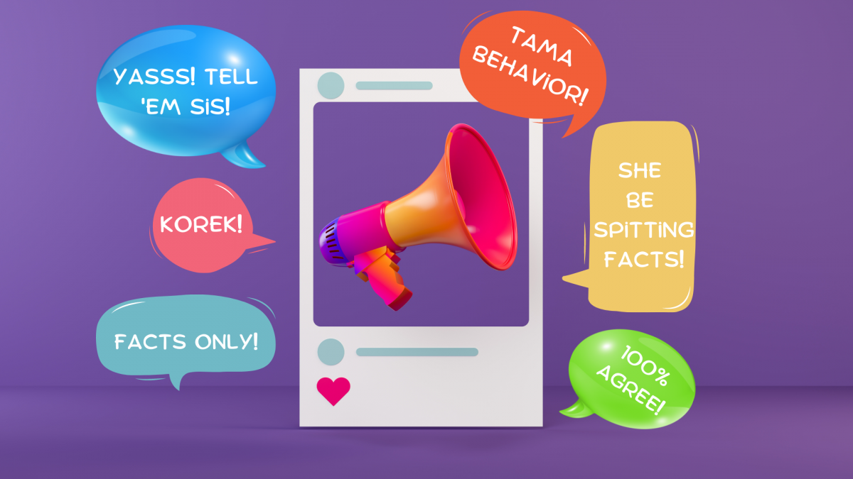 megaphone with agreeable comments