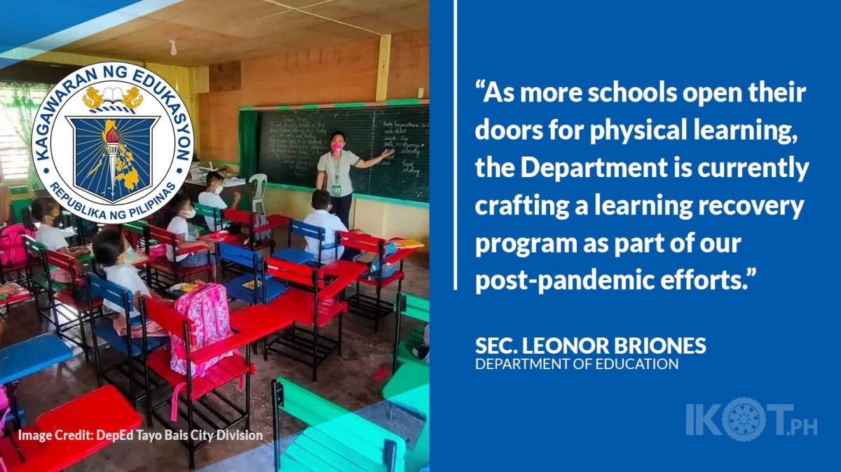 DEPED DRAFTS LEARNING RECOVERY PLAN BRIONES IKOT PH