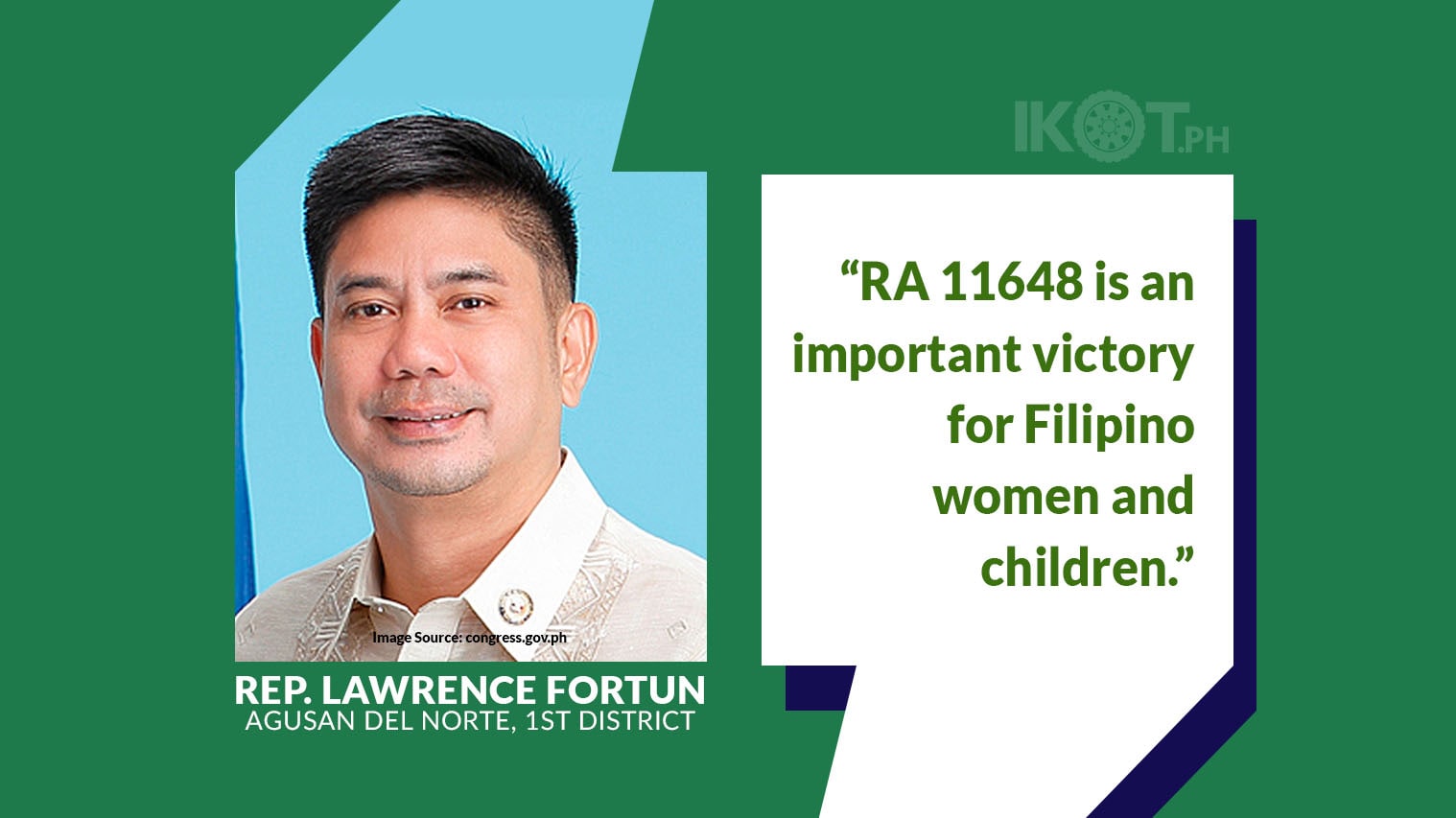 SOLON LAUDS NEW STATUTORY RAPE LAW — IKOT.PH