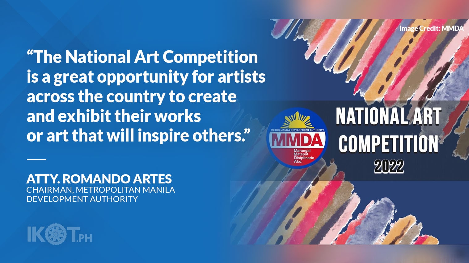 MMDA LAUNCHES 2022 ART CONTEST ARTES — IKOT.PH