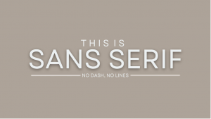 sans serif