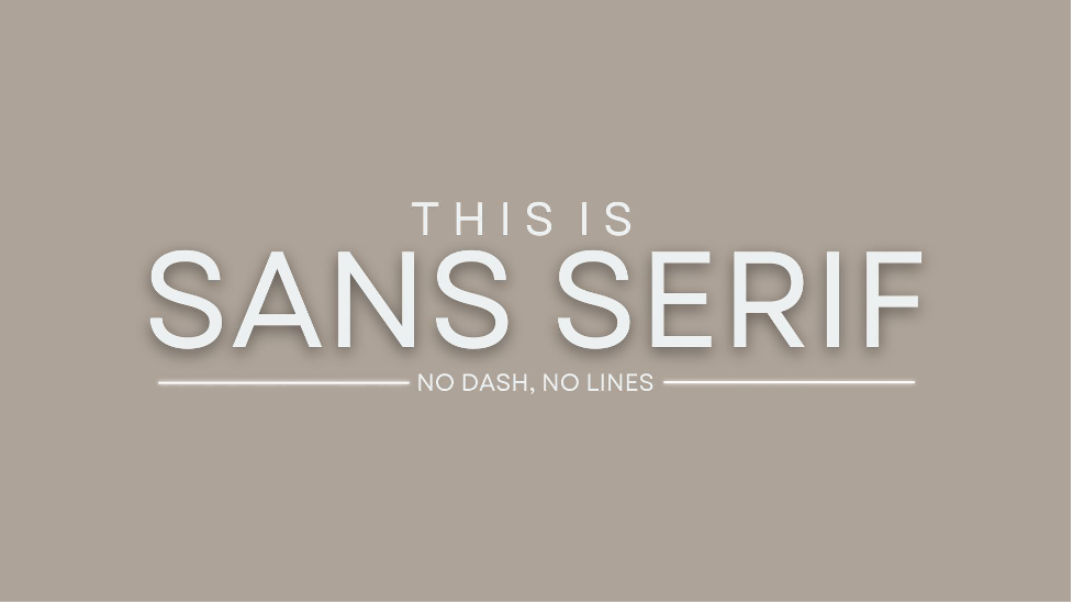 sans serif