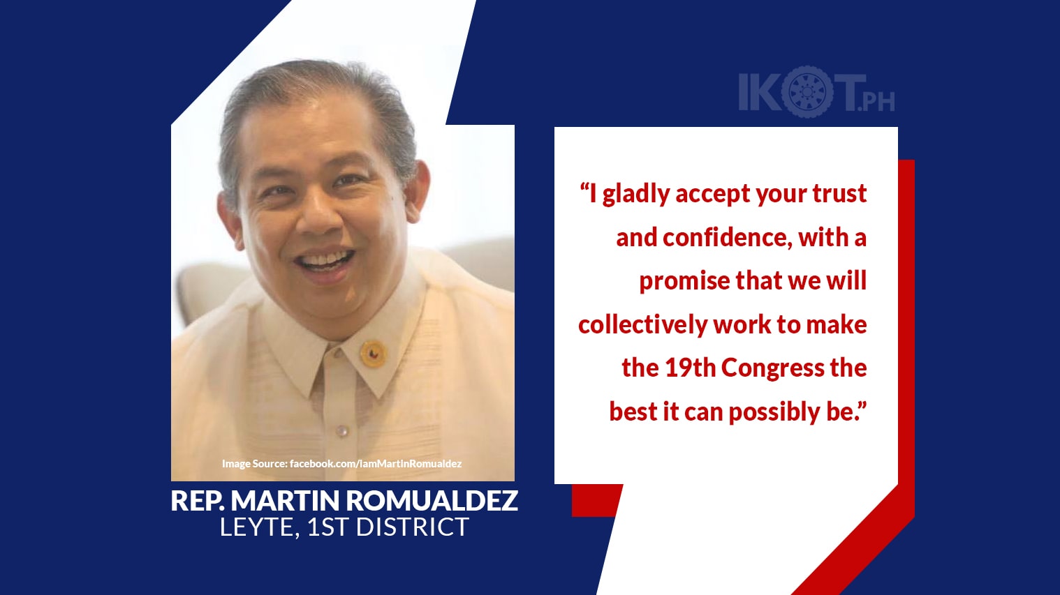 HOUSE MEMBERS ELECT ROMUALDEZ AS SPEAKER — IKOT.PH