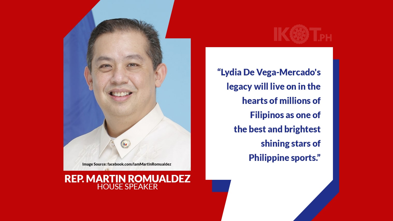 HOUSE HONORS ASIA’S SPRINT QUEEN LYDIA DE VEGA — IKOT.PH