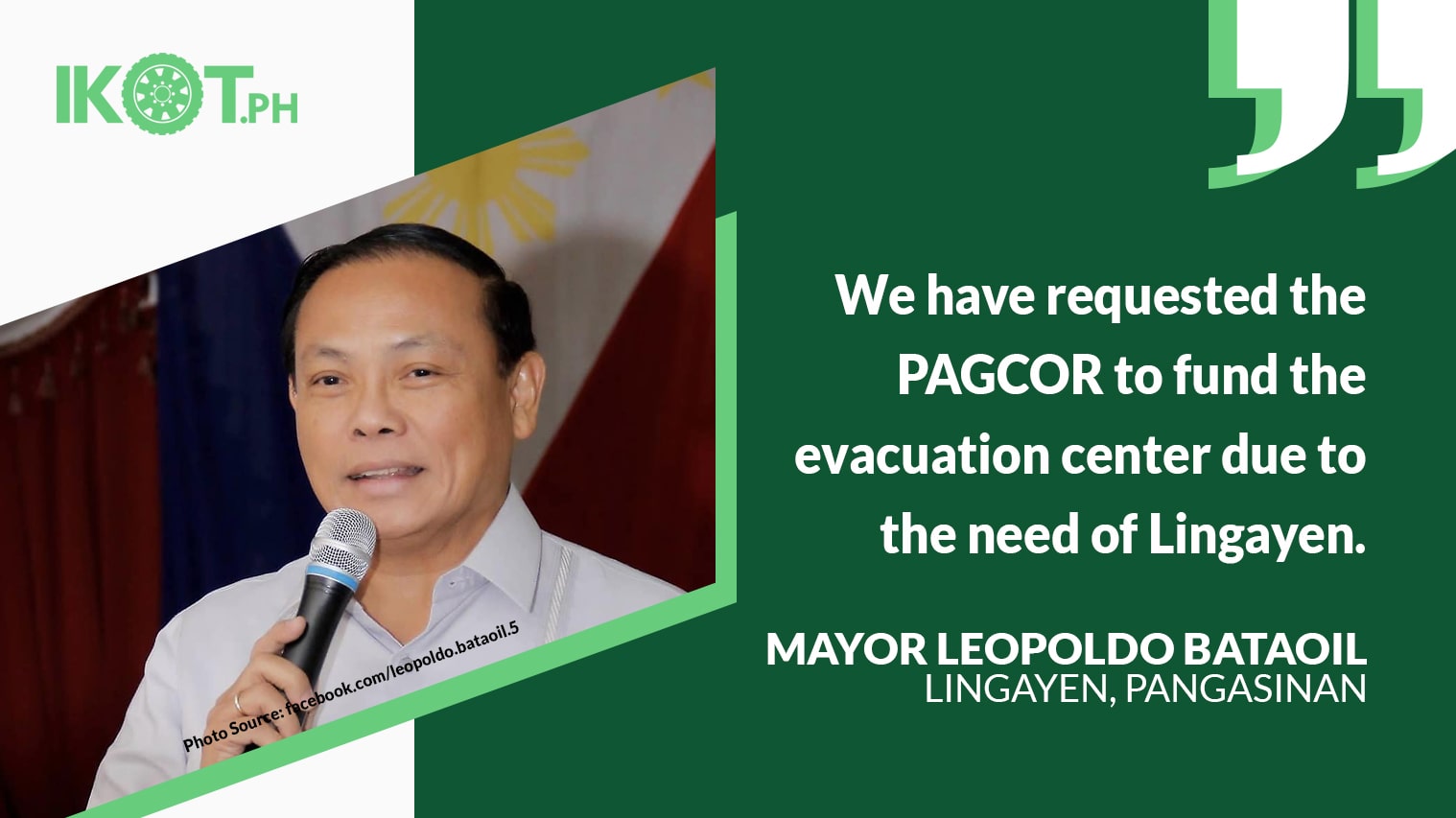 LINGAYEN OPENS PAGCORFUNDED EVACUATION CENTER — IKOT.PH