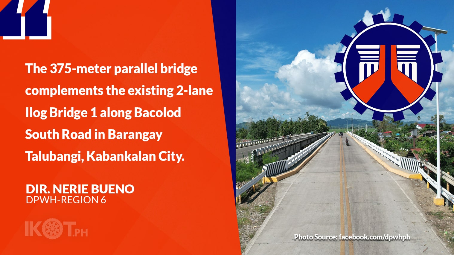 Dpwh finishes negros occidental bridge ikot ph