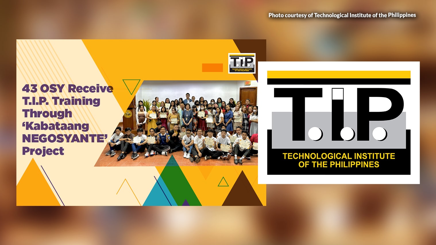 43 OUT OF SCHOOL YOUTH GET T.I.P. ENTREP TRAINING — IKOT.PH