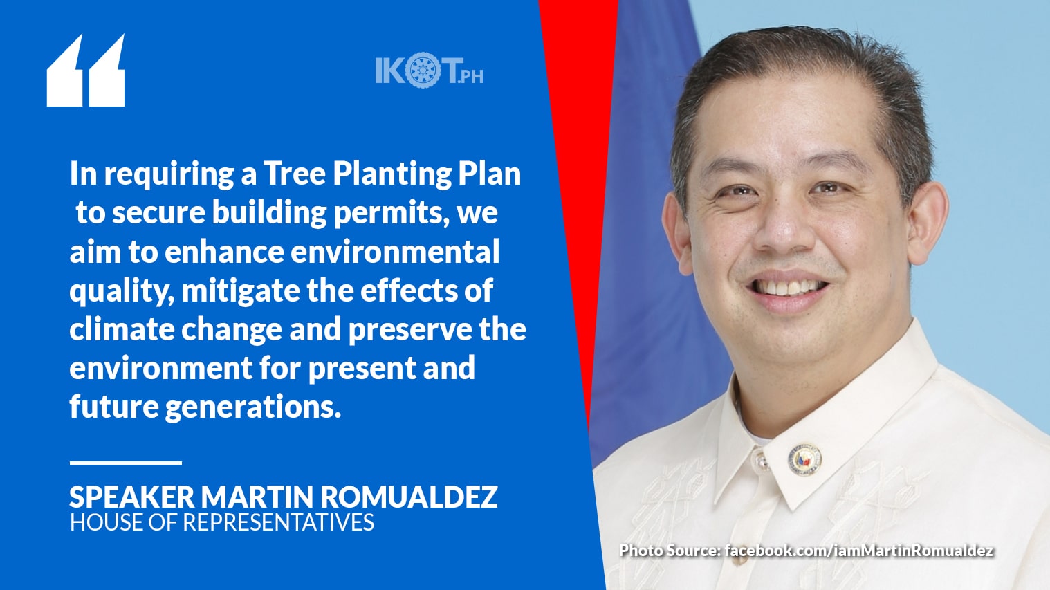 TREE PLANTING FOR BUILDING PERMIT GETS HOUSE OK — IKOT.PH