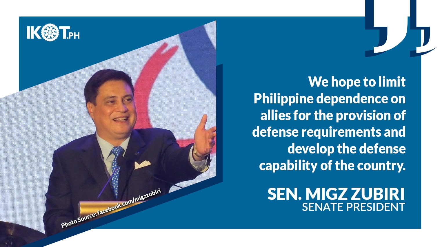 SELFRELIANT DEFENSE POSTURE BILL GETS SENATE OK — IKOT.PH