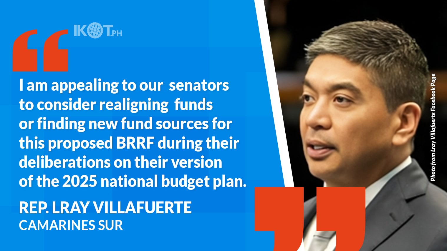 BICOL REHAB FUND INCLUSION IN 2025 BUDGET PUSHED — IKOT.PH